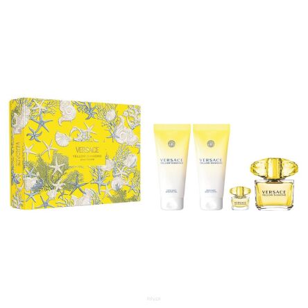 Versace Yellow Diamond Woda Toaletowa 90ml & Shower Gel 100ml & Body Lotion 100ml & Edt 5ml ZESTAW