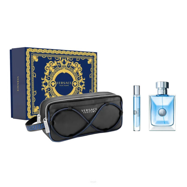 Versace Pour Homme Woda Toaletowa 100ml & Woda Toaletowa 10ml & Kosmetyczka ZESTAW