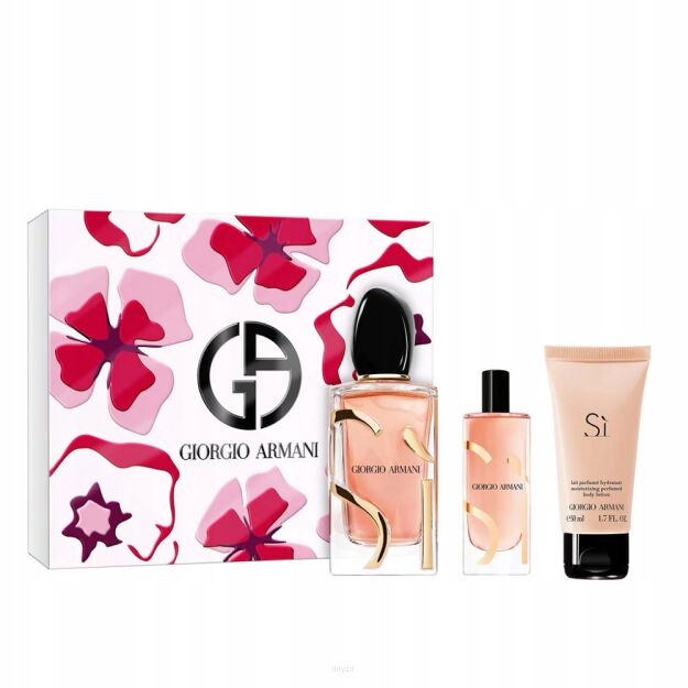Giorgio Armani Si Intense Woda Perfumowana 100ml & Woda Perfumowana 15ml & Body Lotion 50ml ZESTAW