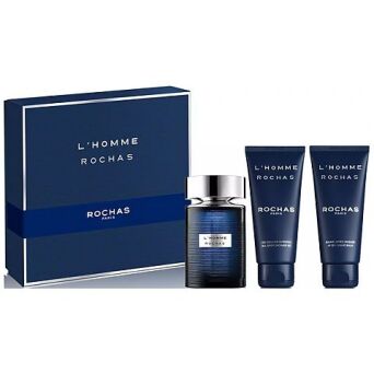 Rochas l'Momme Eau de Toilette 100ml & After Shave 100ml & Duschgel 100ml Set