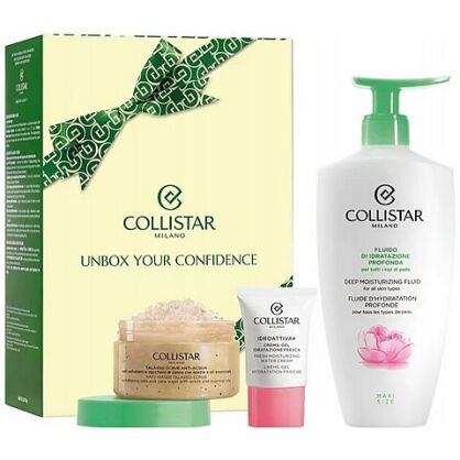 Collistar Unbox Your Confidence Fluid Moisturizing 400 ml & Collistar Scrub 150 g & Collistar Gel Cream 15 ml ZESTAW