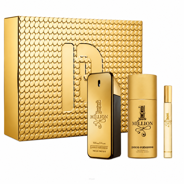 Paco Rabanne 1 Million Woda Toaletowa 100ml & Woda Toaletowa 10ml & Deostick 75ml ZESTAW