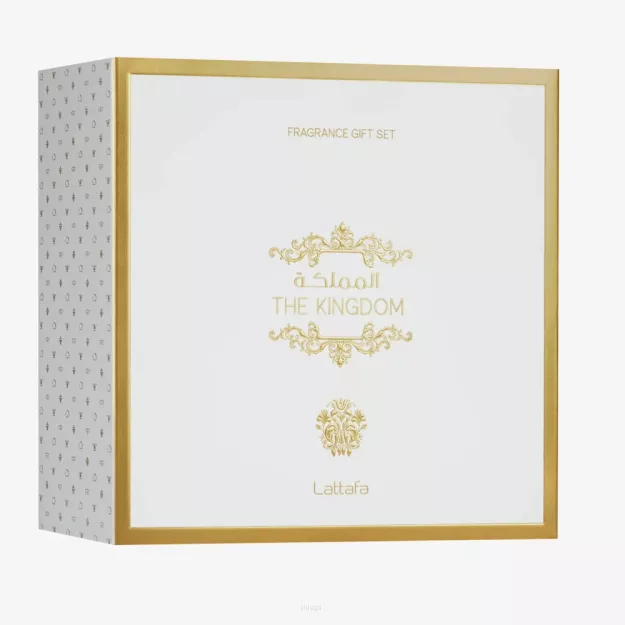 Lattafa The Kingdom Woda Perfumowana 100ml & Woda Perfumowana 12ml & Shower Gel 100ml ZESTAW