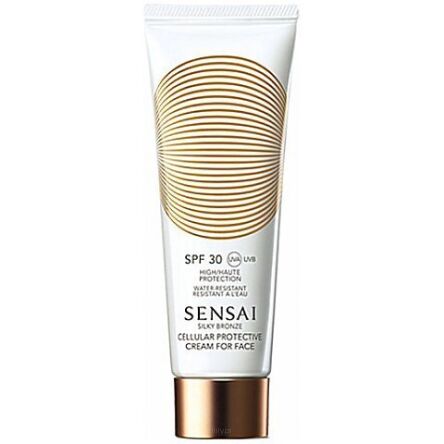 Sensai Silky Bronze Mobilfunk -Schutzcreme für Gesichtsgesichts -Träunungscreme SPF 30 50 ml