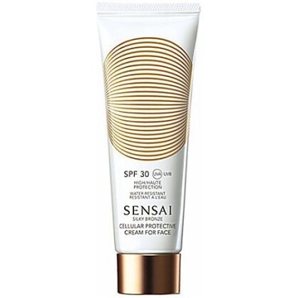 Sensai Silky Bronze Mobilfunk -Schutzcreme für Gesichtsgesichts -Träunungscreme SPF 30 50 ml