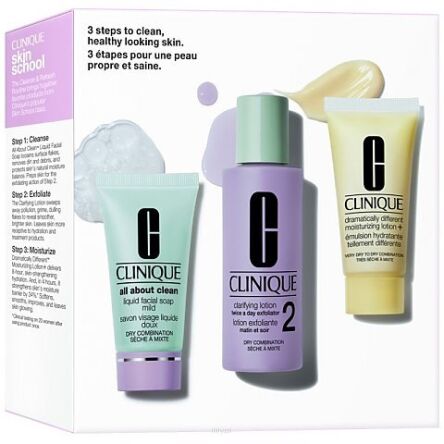 Clinique iClinique 3-Step Skin Care Mydło Do Twarzy 30ml & Płyn Złuszczający Do Twarzy 60ml & Nawilżająca Emulsja Do Twarzy 30ml